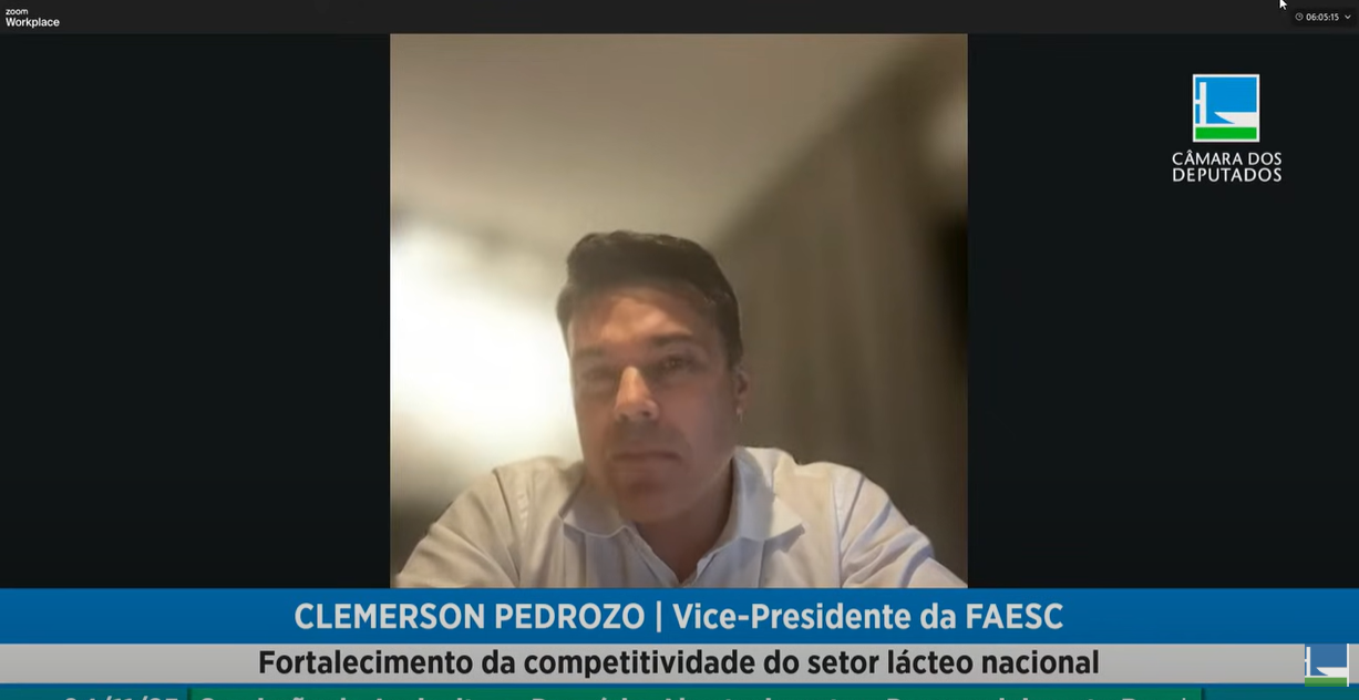 “Quando o setor do leite vai mal, a economia também sofre”, destaca a FAESC, durante audiência pública