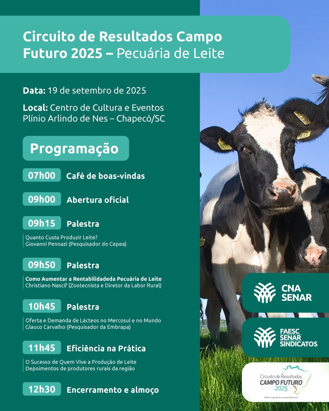 NESTA SEXTA-FEIRA: CNA encerra Circuito de Resultados do Campo Futuro em Chapecó