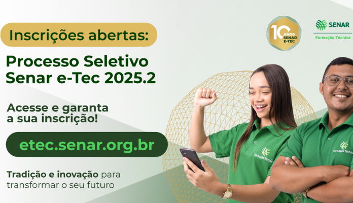 Inscrições para os Cursos Técnicos gratuitos do Sistema Faesc/Senar vão até o dia 23/06