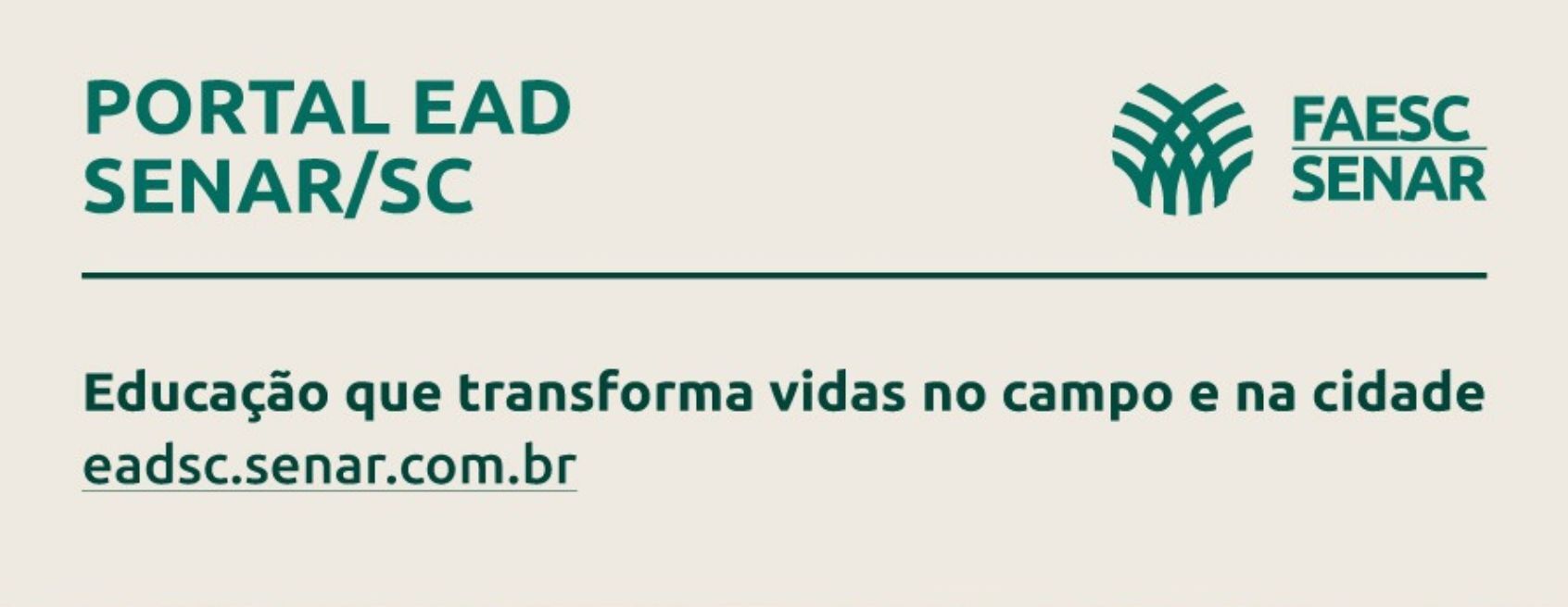 Acesse o Portal EAD do Senar/SC e matricule-se em um dos cursos reconhecidos pela alta qualidade