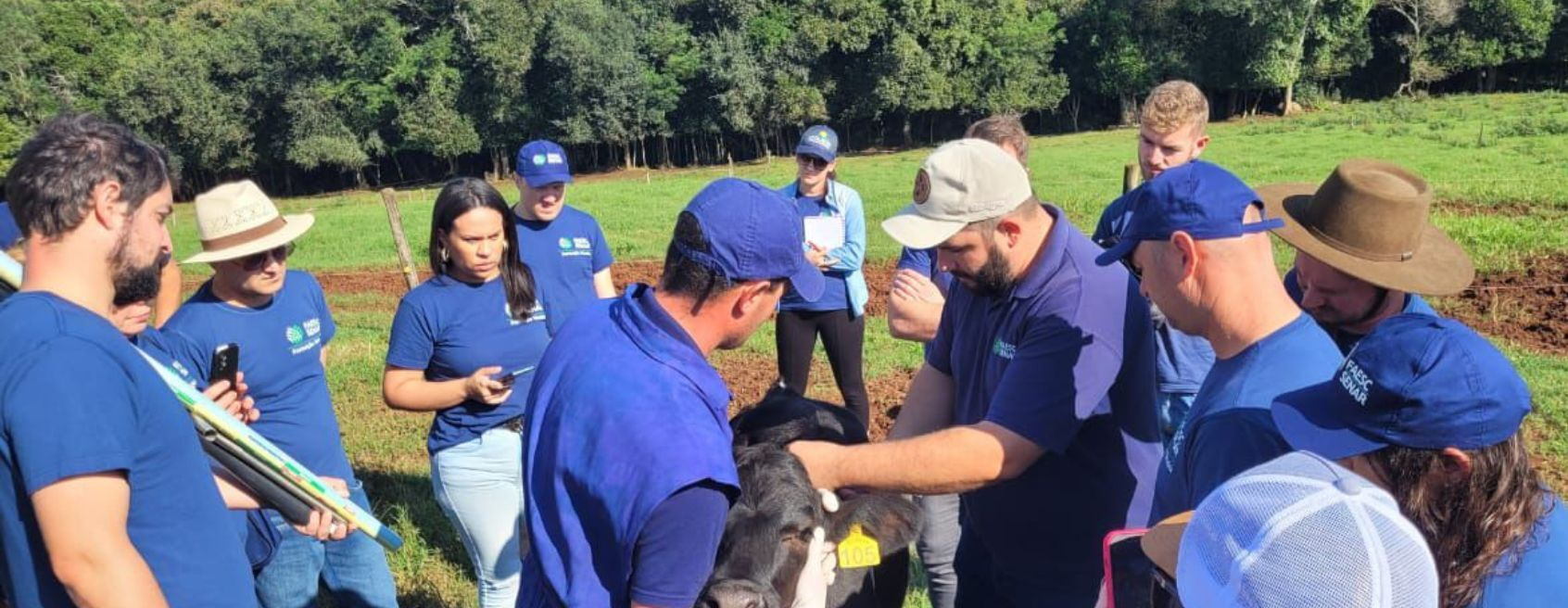 Alunos do Curso Técnico em Zootecnia de Joaçaba visitam propriedades de referência na bovinocultura de leite