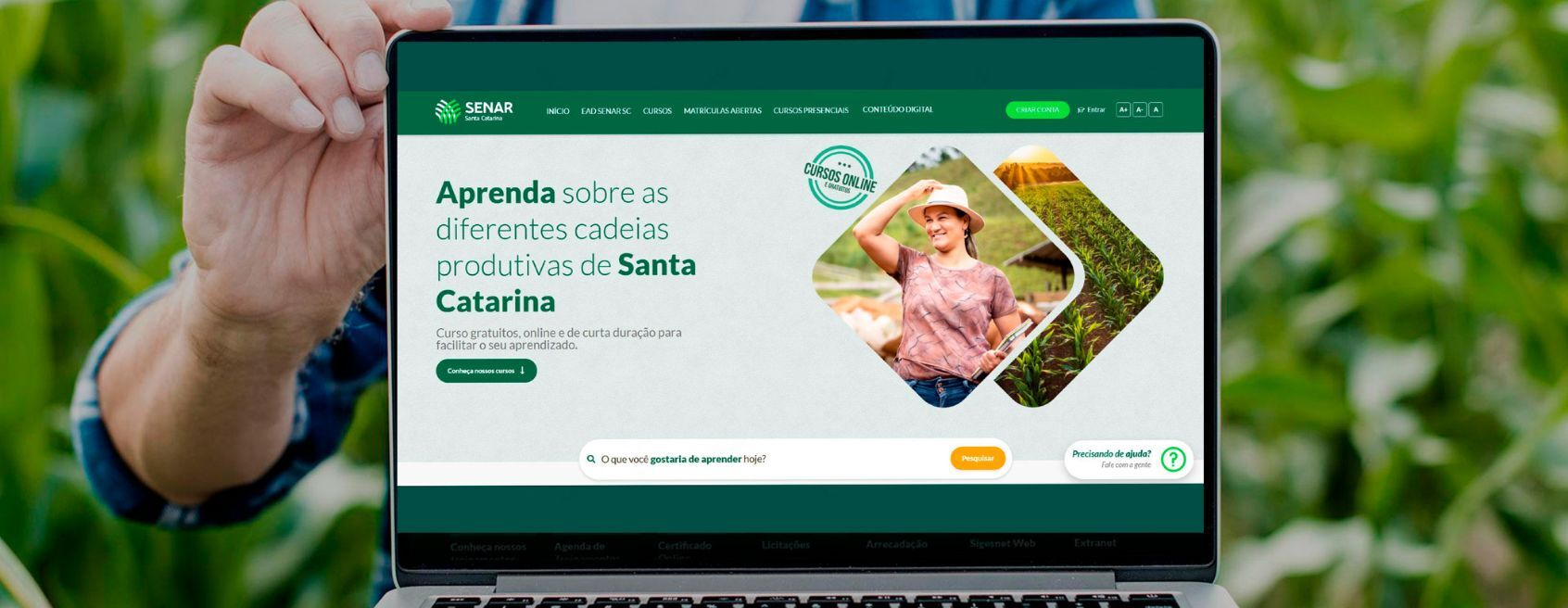 Portal EAD do Senar/SC oferece cursos gratuitos em várias áreas do setor produtivo