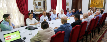 FAESC debate desafios da safra do arroz em reunião com o governador