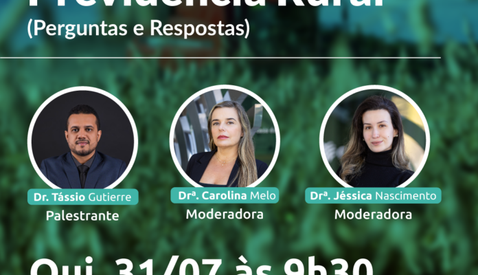 Sistema Faesc/Senar promove Live sobre Previdência Rural