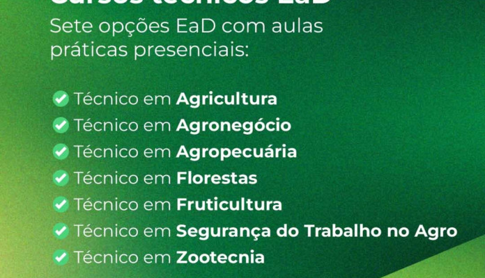 Inscrições para cursos técnicos gratuitos do Sistema FAESC/SENAR vão até 26 de maio
