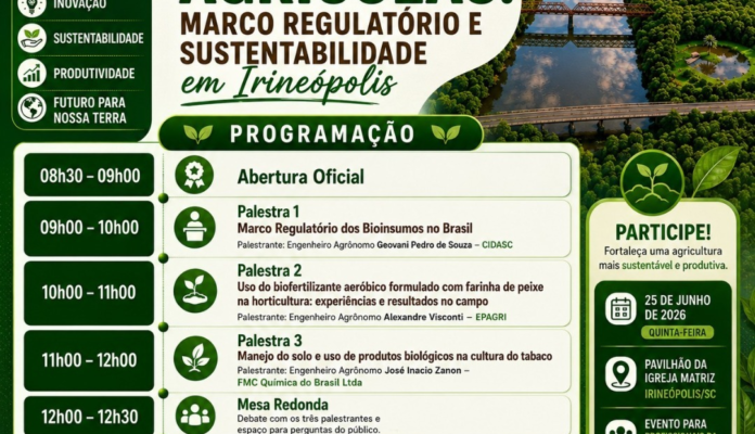 Sistema FAESC/SENAR e Sindicato Rural de Irineópolis apoiam Seminário sobre bioinsumos agrícolas