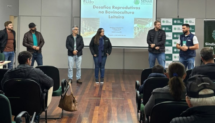 Sistema FAESC/SENAR e Sindicato Rural de Tangará promovem palestra sobre manejo reprodutivo em vacas de leite