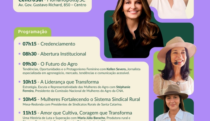 Sistema FAESC/SENAR promove 1º Fórum de Liderança Feminina Sindical Rural, em Florianópolis