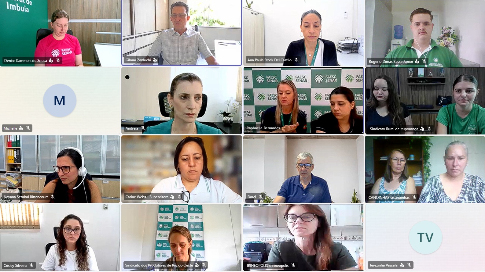 A programação contemplou reunião com as equipes do Vale do Itajaí e do Norte