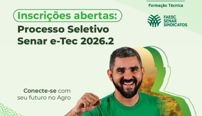 Sistema FAESC/SENAR abre inscrições para cursos técnicos gratuitos da rede E-tec